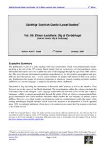 2nd Edition  Gàidhlig (Scottish Gaelic) Local Studies Vol. 08: Eilean Leòdhais: Uig & Carlabhagh