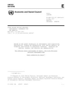 UNITED NATIONS E Economic and Social Council Distr.