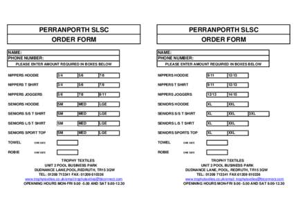 PERRANPORTH ORDER SHEET.xls