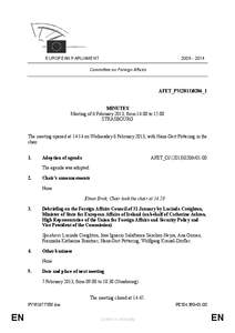[removed]EUROPEAN PARLIAMENT Committee on Foreign Affairs  AFET_PV(2013)0206_1
