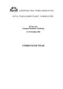 EFTA PARLIAMENTARY COMMITTEE  35th EEA JPC European Parliament, Strasbourg[removed]November 2010