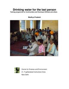 Microsoft Word - Training Report for Panchayats.doc