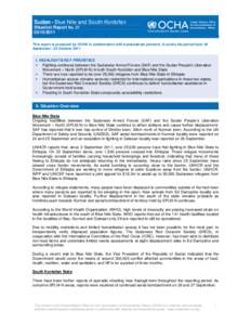 Microsoft Word - 1OCHA Situation Report #21 on Blue Nile State and South Kordofan 24 September to 02 October 2011_MU.doc