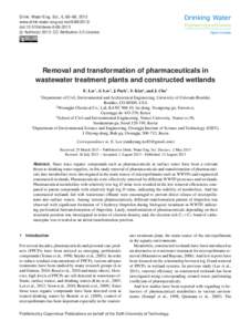 Organic chemistry / Environmental engineering / Pollutants / Environmental issues / Environmental science / Environmental xenobiotic / Environmental impact of pharmaceuticals and personal care products / Carbamazepine / Constructed wetland / Environment / Chemistry / Non-steroidal anti-inflammatory drugs