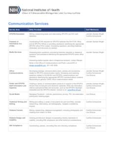 OAMC - Communication Services