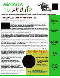 Windows to Wildlife Newsletter - Spring 2013