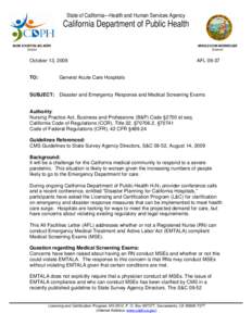 State of California—Health and Human Services Agency  California Department of Public Health MARK B HORTON, MD, MSPH Director