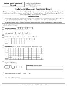Draft - Mental Health Counselor Application Packet - October 2010.qxp