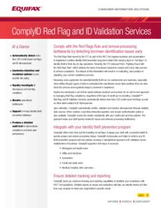 ComplyID Red Flad and ID Validation Services