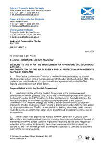 Government / Healthcare in Scotland / NHS Scotland / Public bodies of the Scottish Government / Multi-Agency Public Protection Arrangements / Scottish Government Health and Social Care Directorates / Risk Management Authority / Mental Welfare Commission for Scotland / Sex offender / Government of the United Kingdom / Sex offender registration / United Kingdom