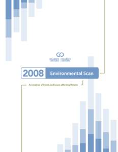 2008  Environmental Scan An analysis of trends and issues affecting Ontario