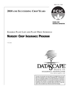 ISSN 1931–[removed]AND SUCCEEDING CROP YEARS FEDERAL CROP INSURANCE CORPORATION