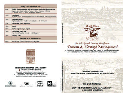 Tourism & Heritage Management Programme Foam Print Setup.pmd