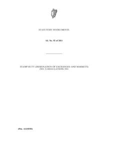 STATUTORY INSTRUMENTS.  S.I. No. 92 of 2011 ————————