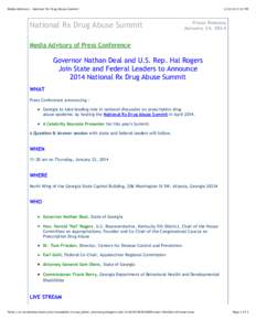 Media Advisory - National Rx Drug Abuse Summit  National Rx Drug Abuse Summit[removed]:13 PM