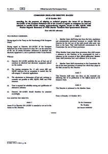 Commission Delegated Directive[removed]EU of 18 October 2013 amending, for the purposes of adapting to technical progress, the Annex IV to Directive[removed]EU of the European Parliament and of the Council as regards an e