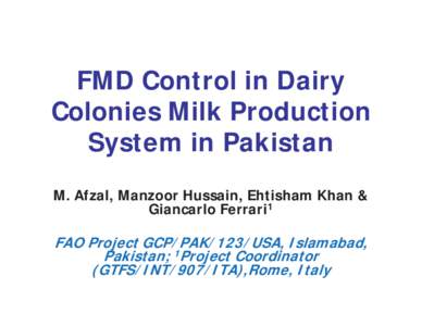 PAKISTAN: FMD Current Scenario