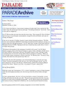 PARADE Magazine | Embrace “The Change”--October 10, 2004