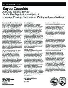 Wildlife / Zoology / Animals in sport / Deer hunting / Waterfowl hunting / Wildlife management / Yazoo National Wildlife Refuge / Hagerman National Wildlife Refuge / Hunting / Biology / Animal law