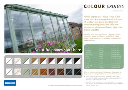 Windows in Chartwell Green by deceuninck  Colour Express is a unique range of foil