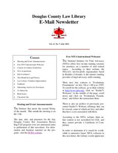 E-Mail Newsletter July 2014.doc
