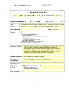 Microsoft Word - SE Change request for thematic mapping.doc