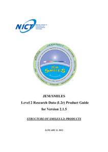 JEM/SMILES Level 2 Research Data (L2r) Product Guide for VersionSTRUCTURE OF SMILES L2r PRODUCTS  JANUARY 11, 2012