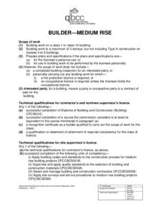 PART 1—AIR HANDLING DUCT INSTALLATION LICENCE