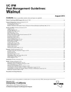 UC IPM Pest Management Guidelines: Walnut  August 2013