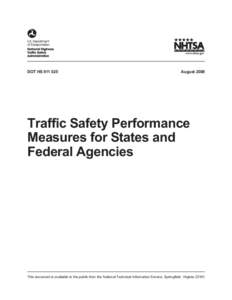 DOT HSAugust 2008 Traffic Safety Performance Measures for States and