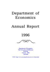 Department of Economics Annual Report[removed]Department of Ecomomics