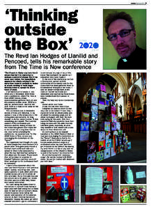 croeso Spring 2015  ‘Thinking outside the Box’ The Revd Ian Hodges of Llanilid and