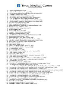 Geography of Houston /  Texas / Texas Medical Center / University of Texas Medical Branch / Baylor College of Medicine / Houston / Harris County Hospital District / Ben Taub General Hospital / Memorial Hermann Healthcare System / Ben Taub / Texas / Greater Houston / University of Texas System