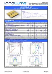 Innolume GmbH Konrad-Adenauer-Allee 11, 44263 Dortmund/Germany Phone: +; Web: www.innolume.com LD-10XX-CoC-12W High Power Broad-Area Laser Diode on submount