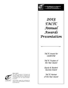 2013 TACTC Annual Awards Presentation