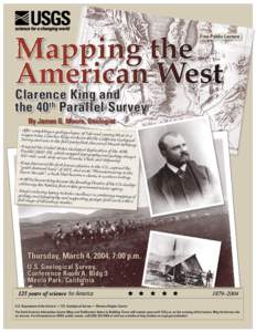 Mapping the American West Free Public Lecture  Clarence King and