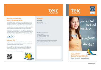 verkürzte Seite  Mehr Chancen mit telc – language tests  Kontakt