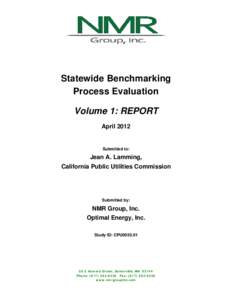 Microsoft Word - Statewide Benchmarking Process Evaluation Report CPU0055.01