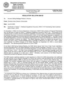 National Association of Insurance Commissioners / Healthcare reform in the United States / Institutional investors / Financial economics / Medicare / Insurance / Health / Financial services / Individually purchased health insurance in the United States / Health insurance in the United States / Medigap / Financial institutions