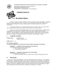 The State Education Department/ The University of the State of New York Albany, NY[removed]Office of Elementary, Middle, Secondary and Continuing Education School Operations and Management Services Child Nutrition Pro