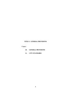 TITLE I: GENERAL PROVISIONS  Chapter 10.  GENERAL PROVISIONS