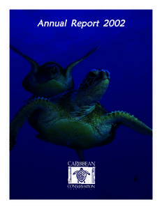 Annual Report 2002  Illustrations by Peggy Cavanaugh & Deirdre Hyde Cover photograph by Schrichte’s Underwater Photography (all rights reserved) Back photograph by Karrie Singel Design and layout by Dan Evans & David 