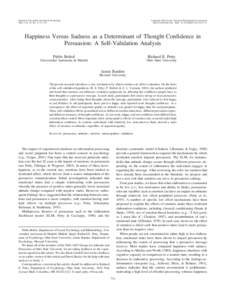 Journal of Personality and Social Psychology 2007, Vol. 93, No. 5, 711–727 Copyright 2007 by the American Psychological Association/$12.00 DOI: 