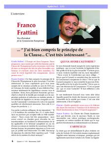 Spécial 101  L’interview Franco Frattini