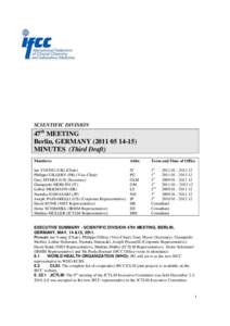 SCIENTIFIC DIVISION  47th MEETING Berlin, GERMANY[removed]MINUTES (Third Draft) Members: