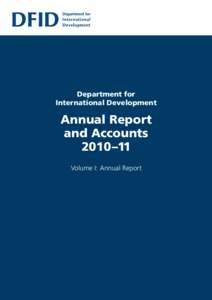 Department for International Development Annual Report and Accounts 2010–11