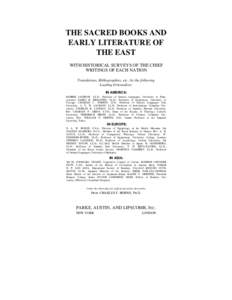 The Sacred Books and Early Literature of the East, Volume IV, 1917