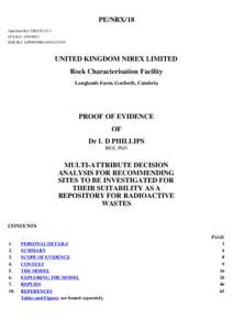 PE/NRX/18 Appellant Ref: DB/CDLPA Ref: DOE Ref: APP/HO900/AUNITED KINGDOM NIREX LIMITED