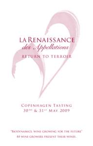 LA Renaissance  des Appellations RETURN TO TERR OIR