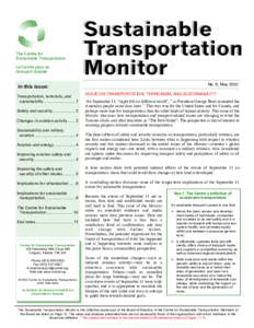 The Centre for Sustainable Transportation Le Centre pour un transport durable No. 6, May 2002